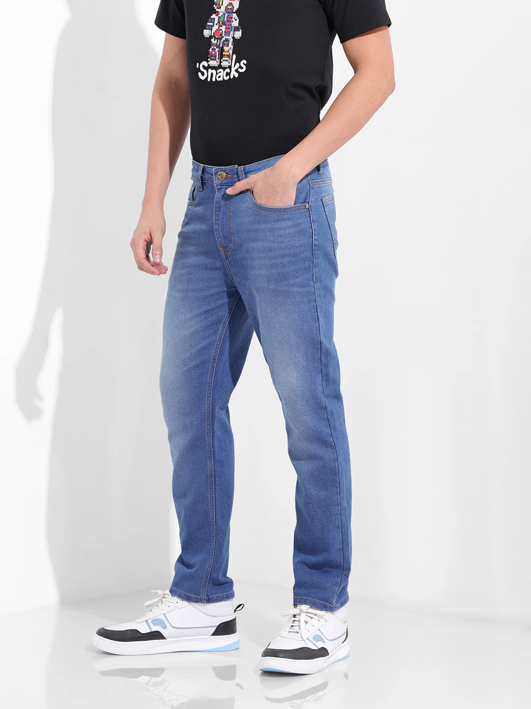 Men's Blue Slim Fit The Eternity Series Jeans - Image 3
