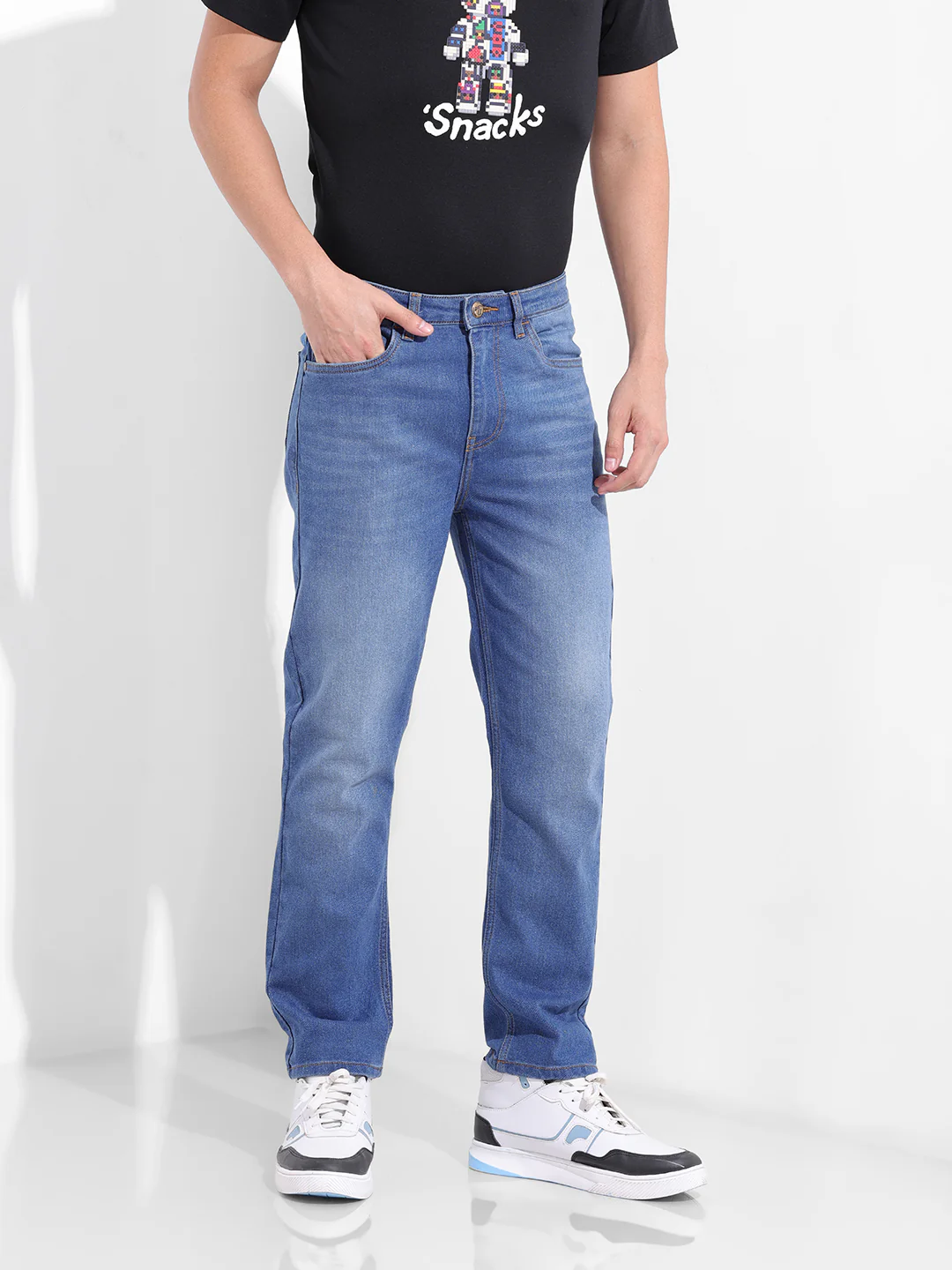 Men's Blue Slim Fit The Eternity Series Jeans - Image 4