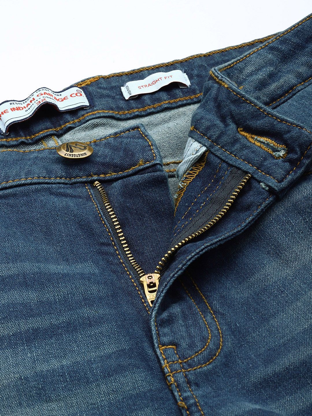 Men's Blue Slim Fit Solid Casual Jeans - Image 5