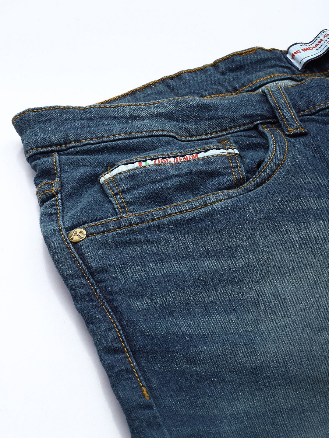 Men's Blue Slim Fit Solid Casual Jeans - Image 6