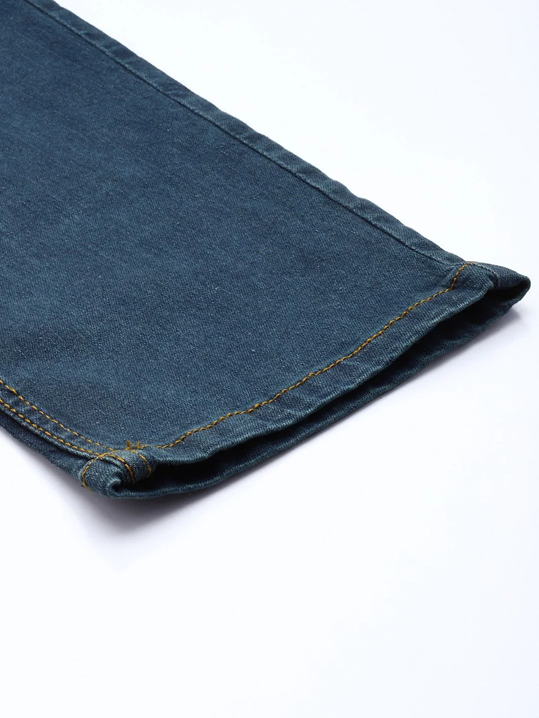 Men's Blue Slim Fit Solid Casual Jeans - Image 7