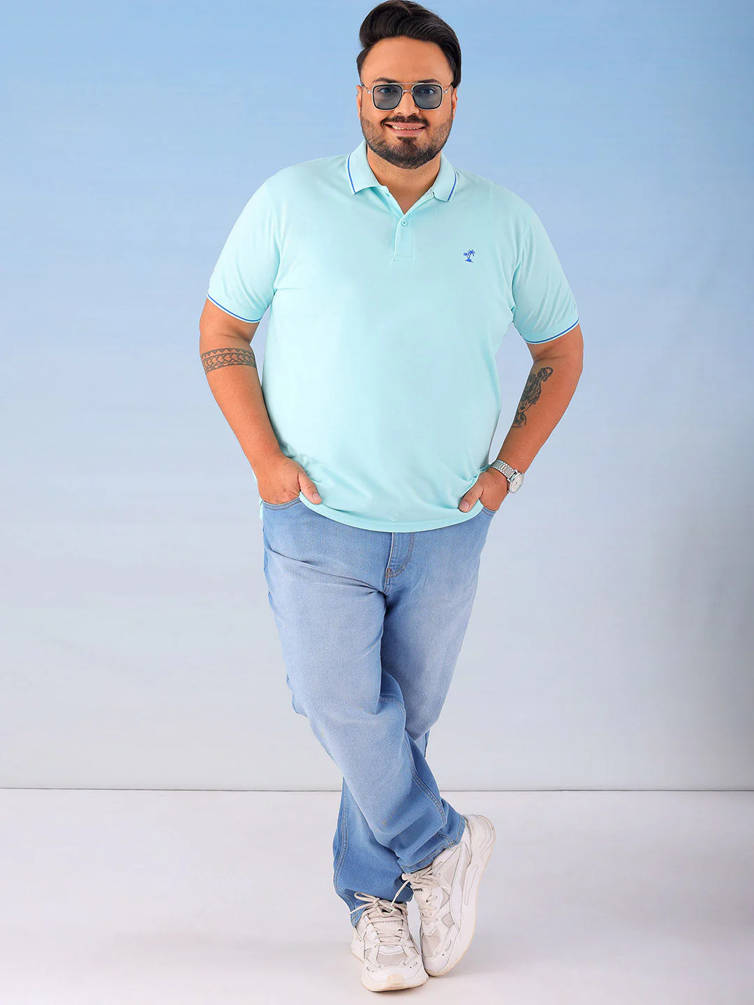 Men's Solid Plus Size T-Shirt - Image 2