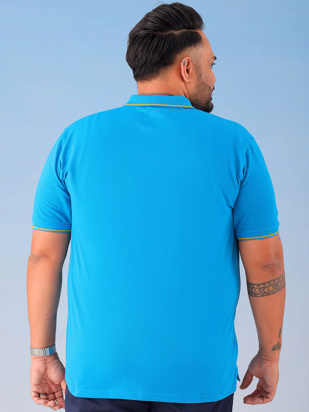 Men's Solid Plus Size T-Shirt - Image 3
