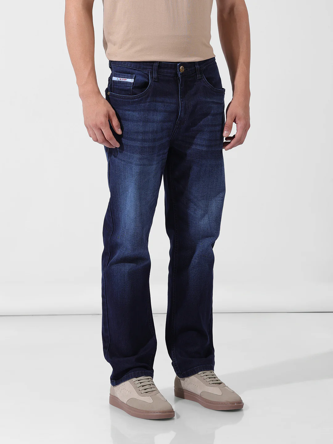 Men's Blue Regular Fit Casual Jeans - Image 3