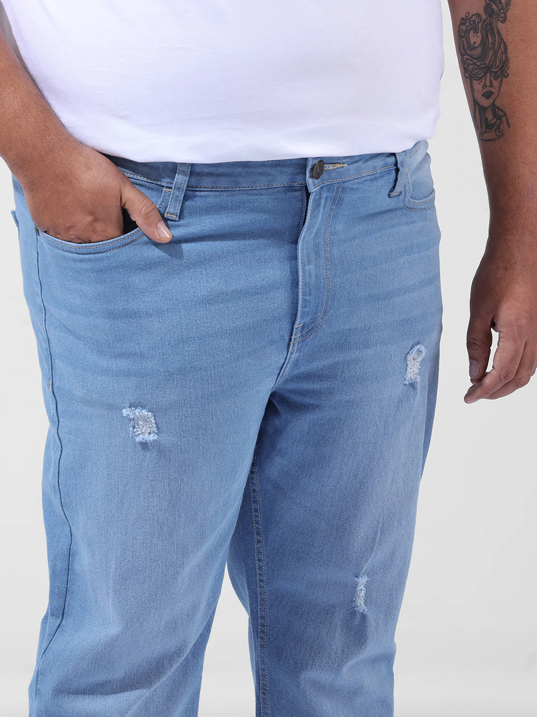 Men's Blue Slim Fit Casual Jeans - Image 5