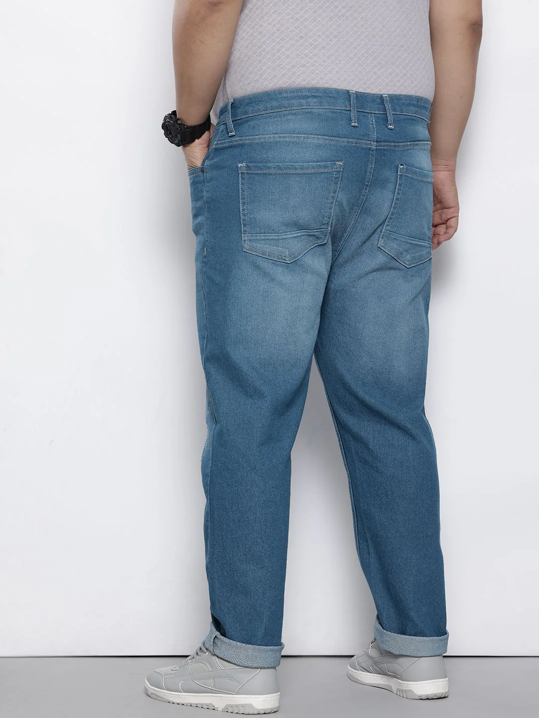 Men's Blue Slim Fit Casual Jeans - Image 4