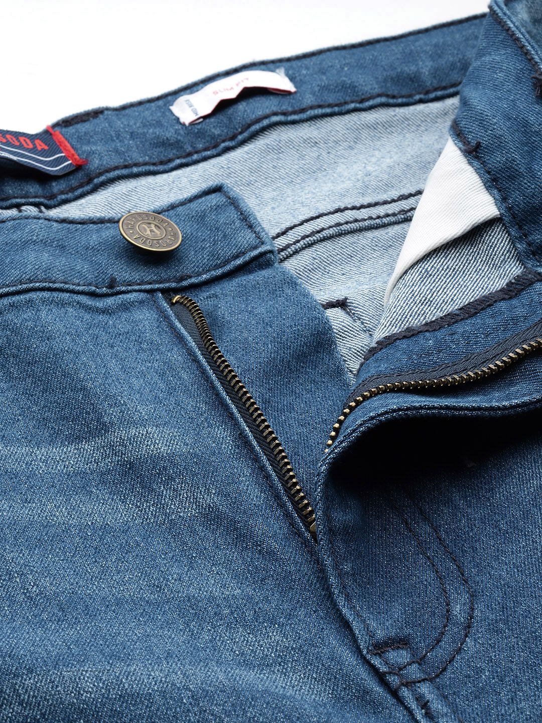 Men's Blue Slim Fit Casual Jeans - Image 5
