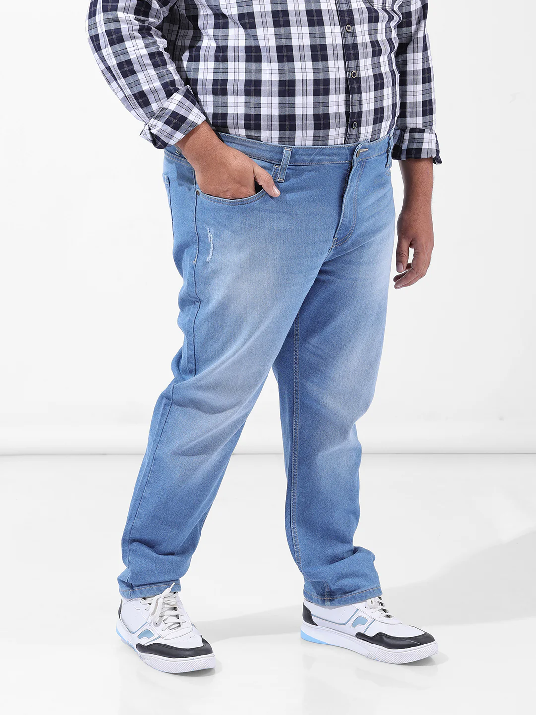 Men's Blue Slim Fit Casual Jeans - Image 3