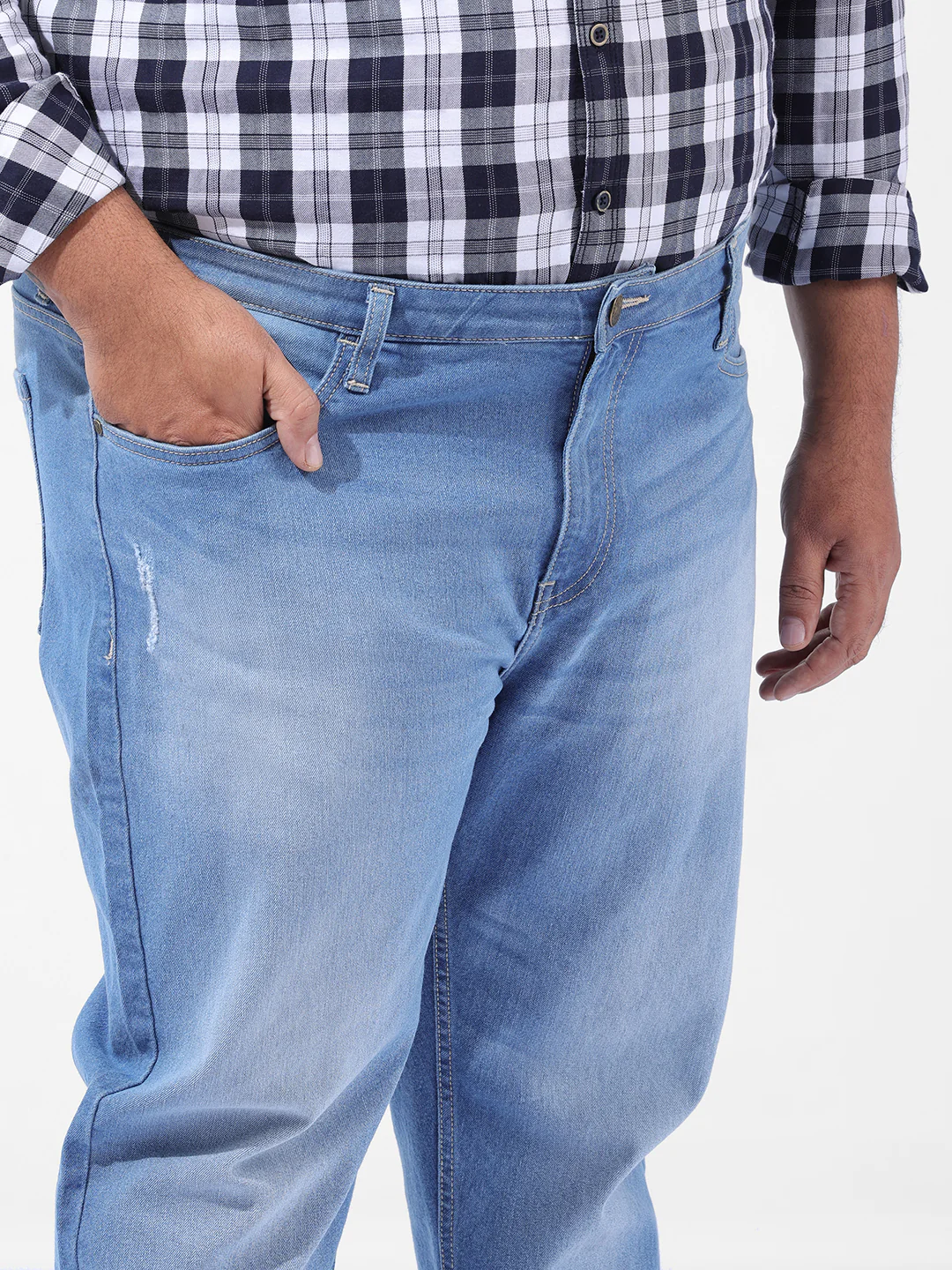 Men's Blue Slim Fit Casual Jeans - Image 5