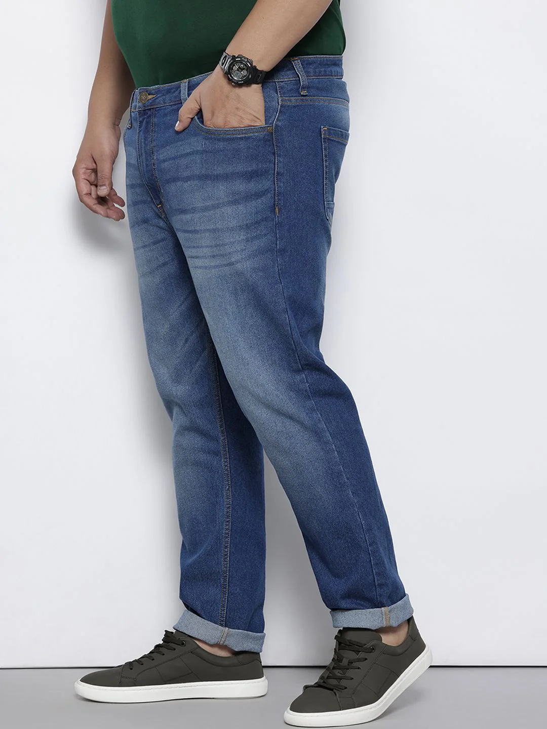 Men's Blue Slim Fit Casual Jeans - Image 2