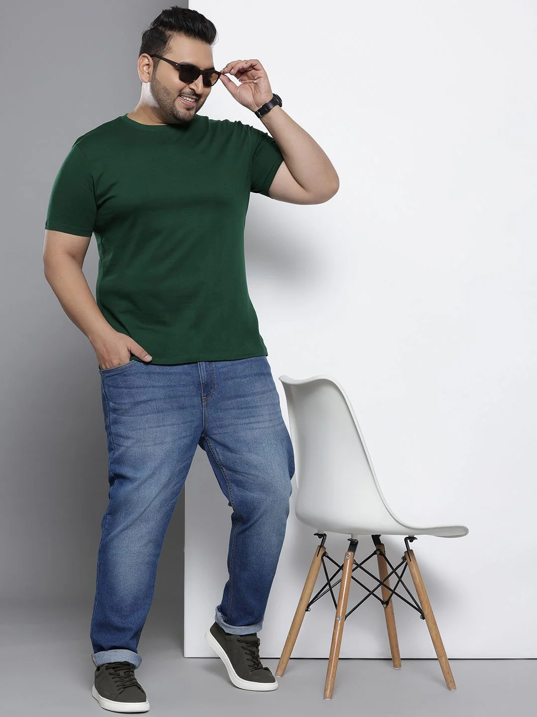 Men's Blue Slim Fit Casual Jeans - Image 3