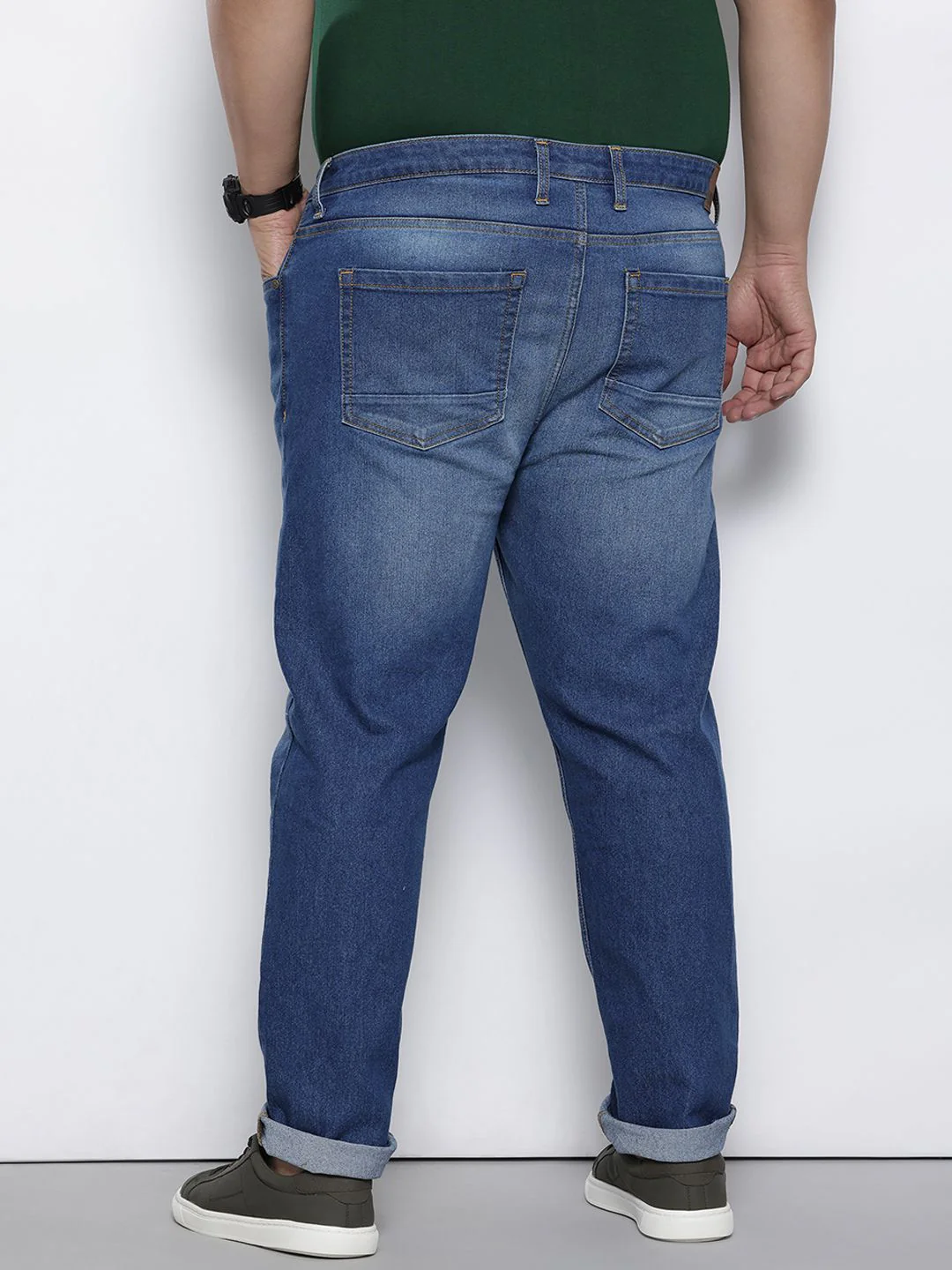 Men's Blue Slim Fit Casual Jeans - Image 4