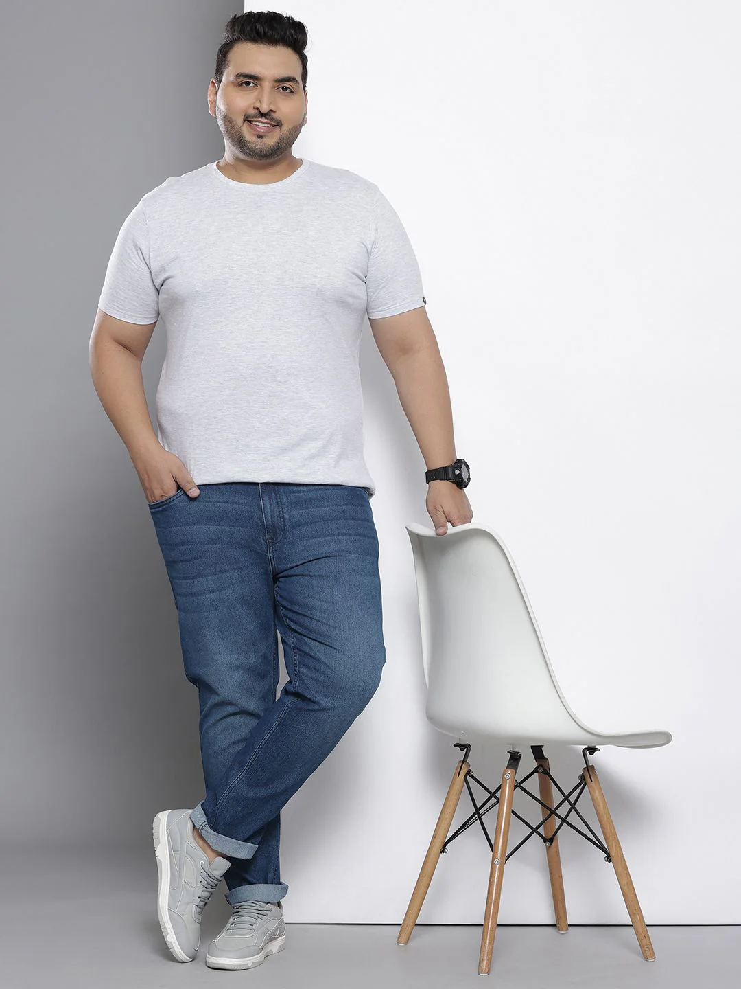 Men's Blue Slim Fit Casual Jeans - Image 2