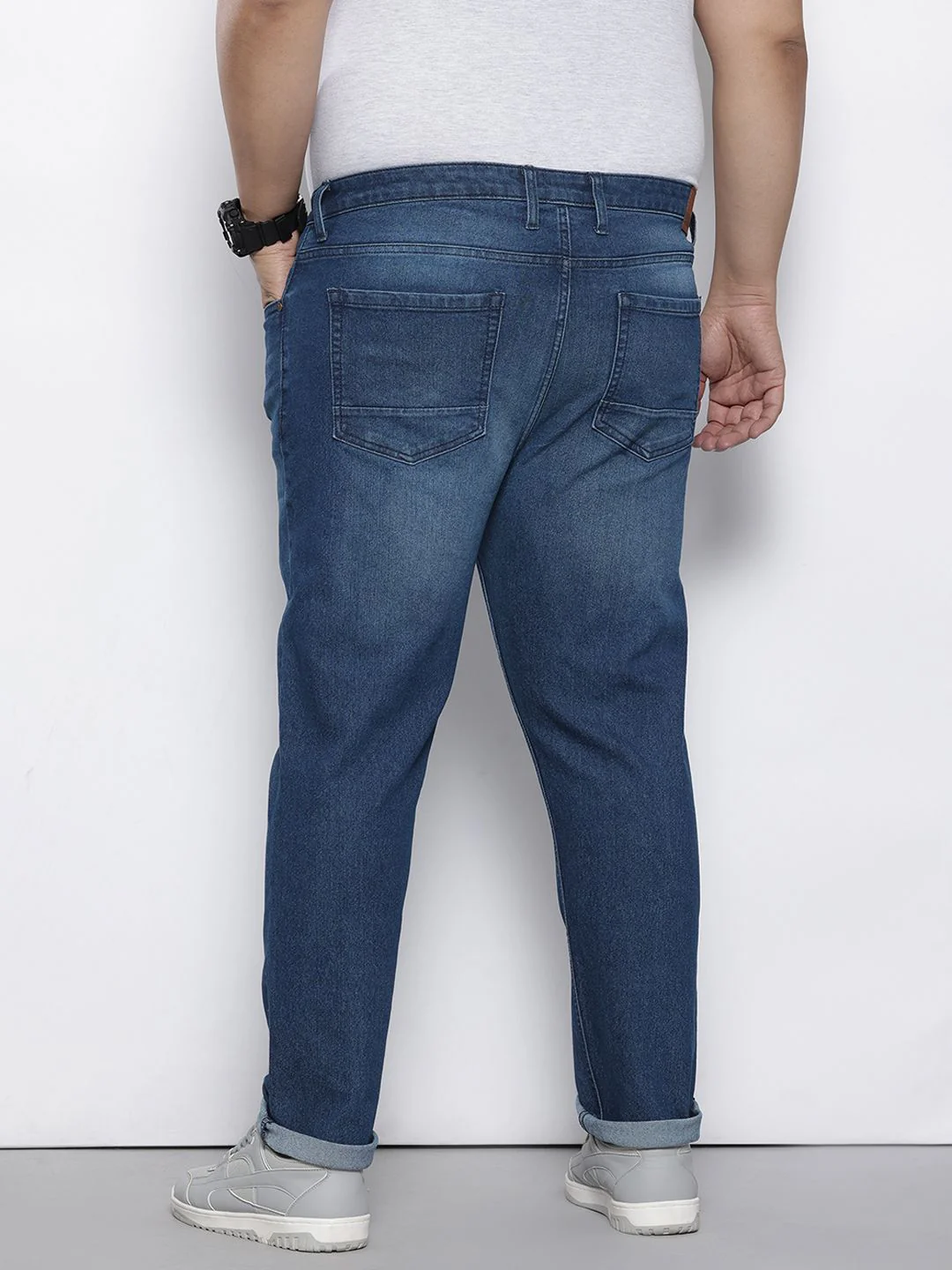 Men's Blue Slim Fit Casual Jeans - Image 4