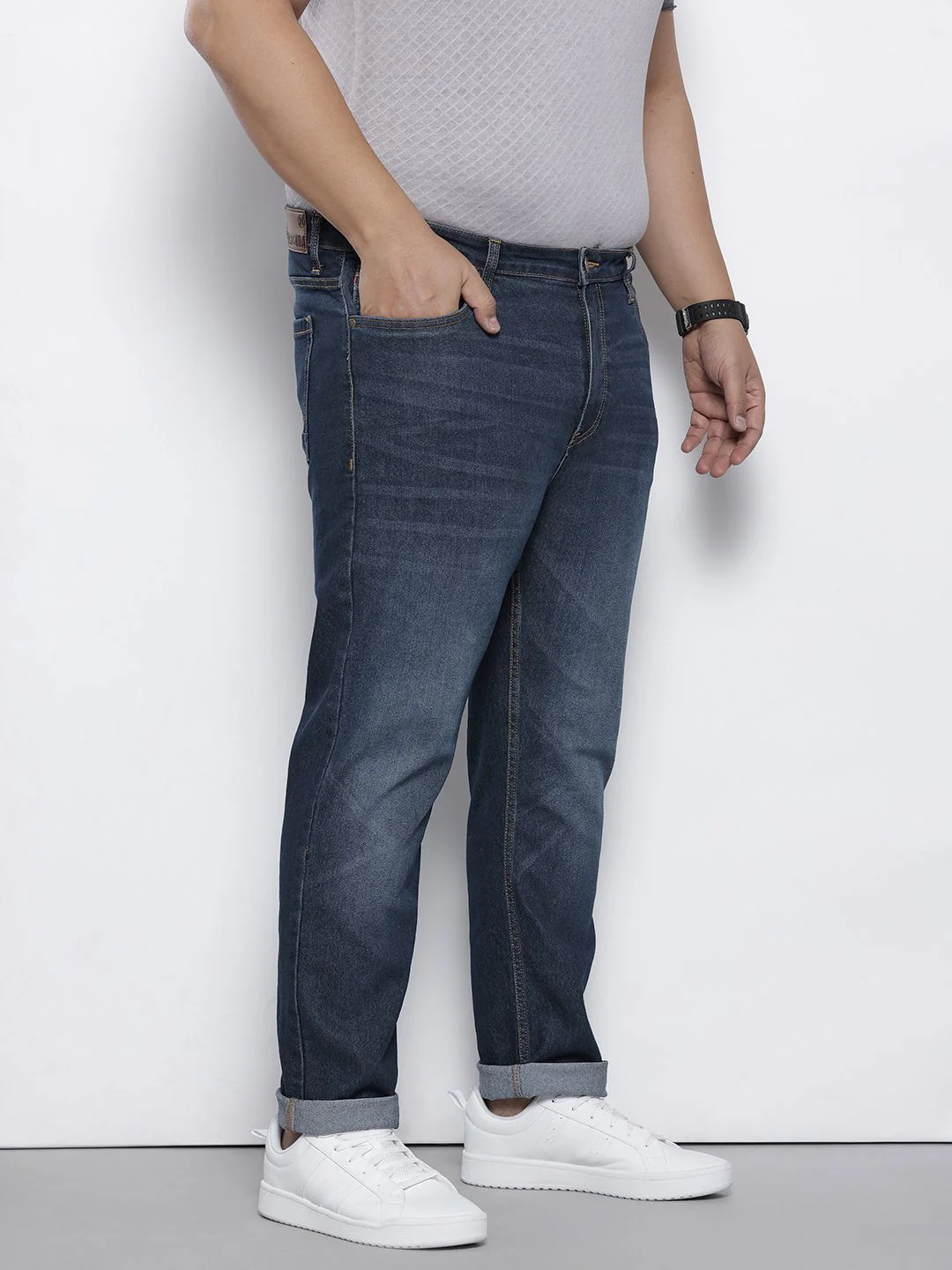Men's Blue Slim Fit Casual Jeans - Image 2
