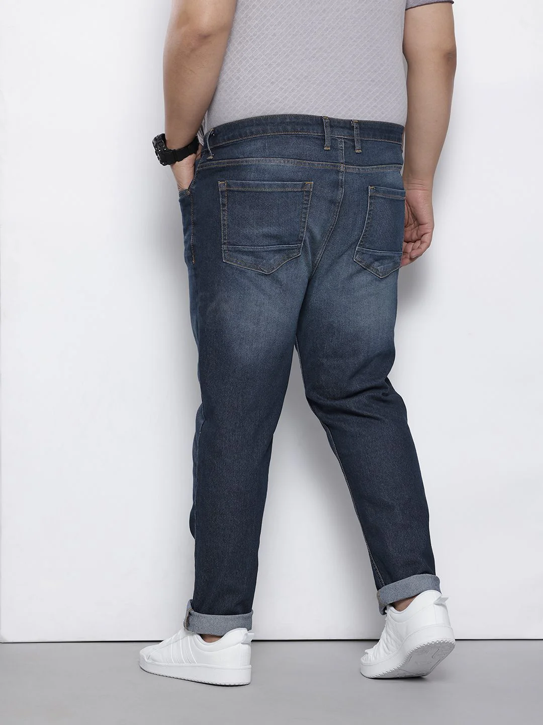 Men's Blue Slim Fit Casual Jeans - Image 3