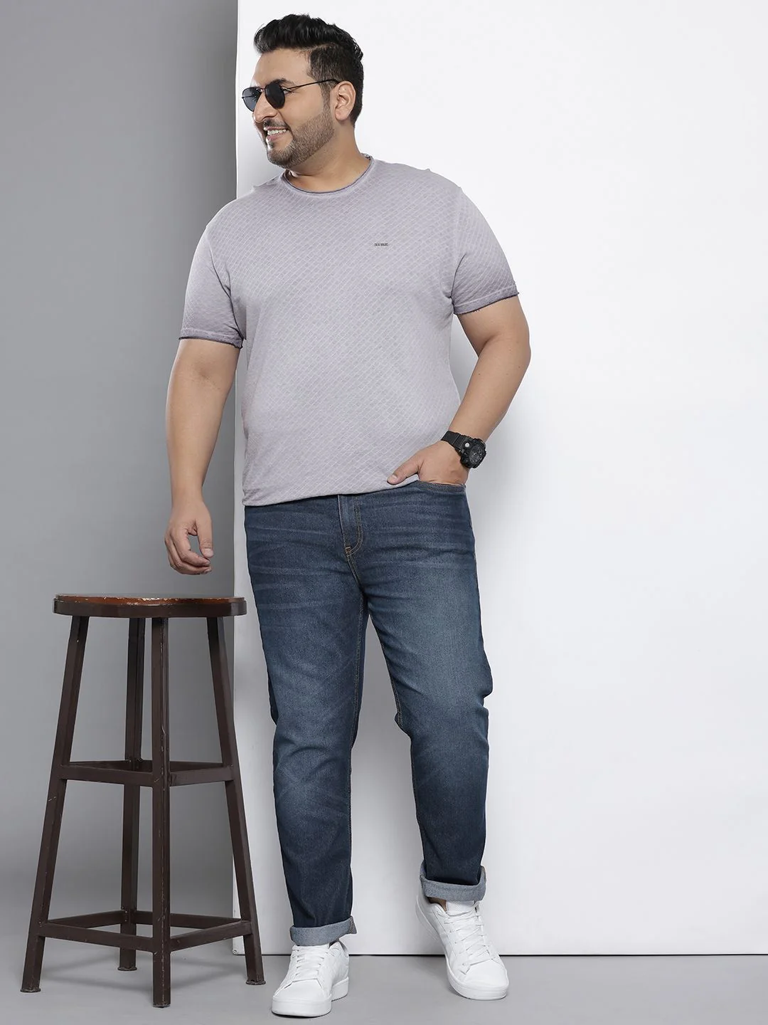 Men's Blue Slim Fit Casual Jeans - Image 4