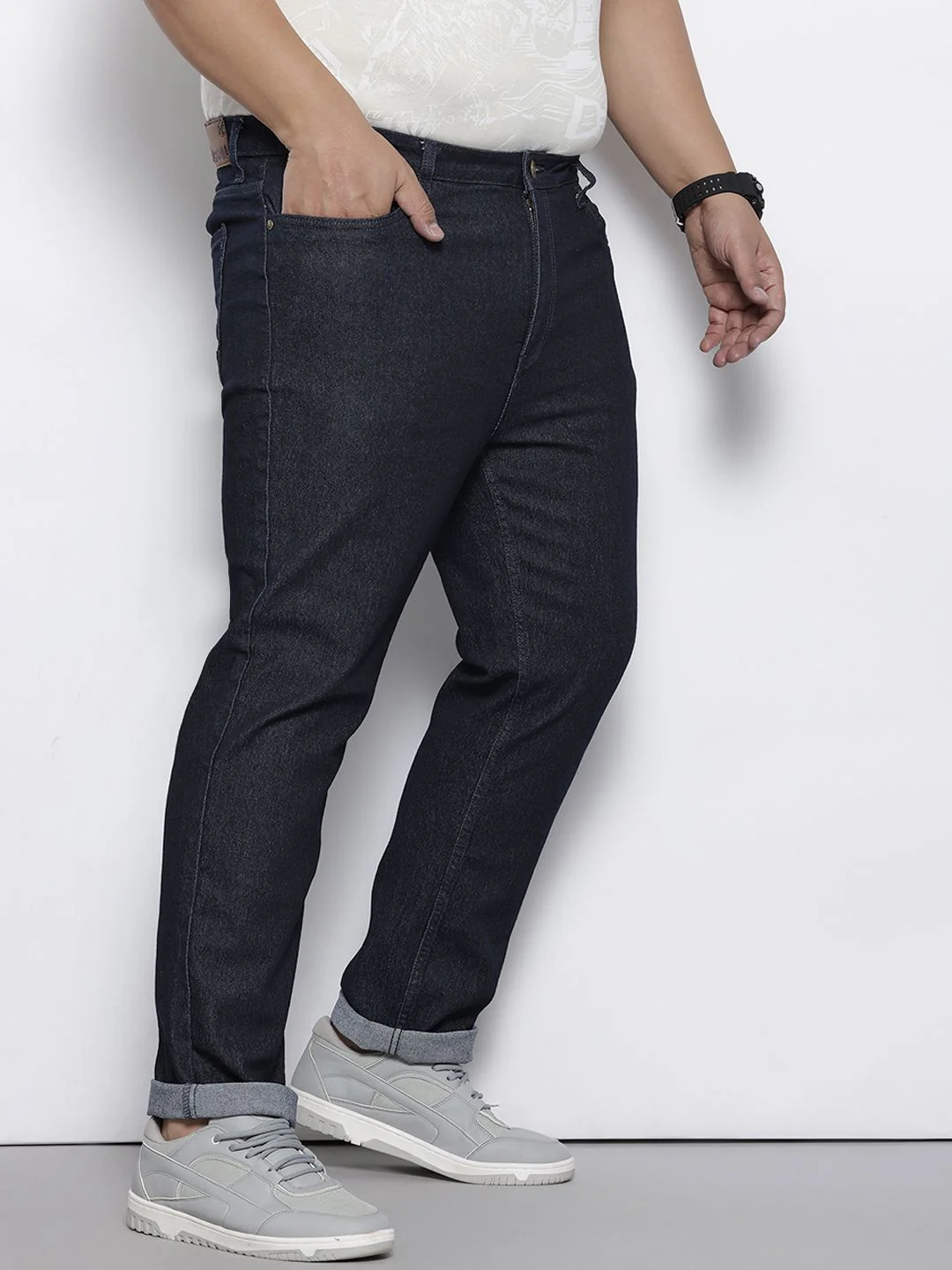 Men's Blue Slim Fit Casual Jeans - Image 2
