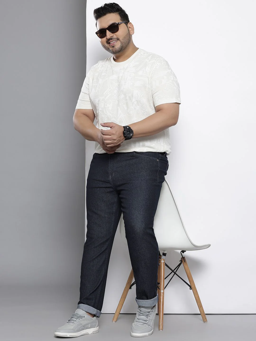 Men's Blue Slim Fit Casual Jeans - Image 4