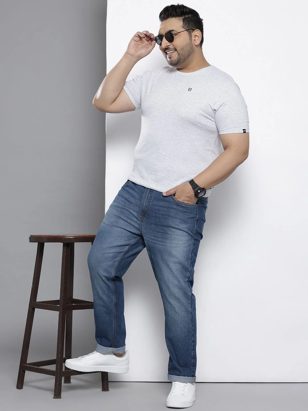 Men's Blue Slim Fit Casual Jeans - Image 2