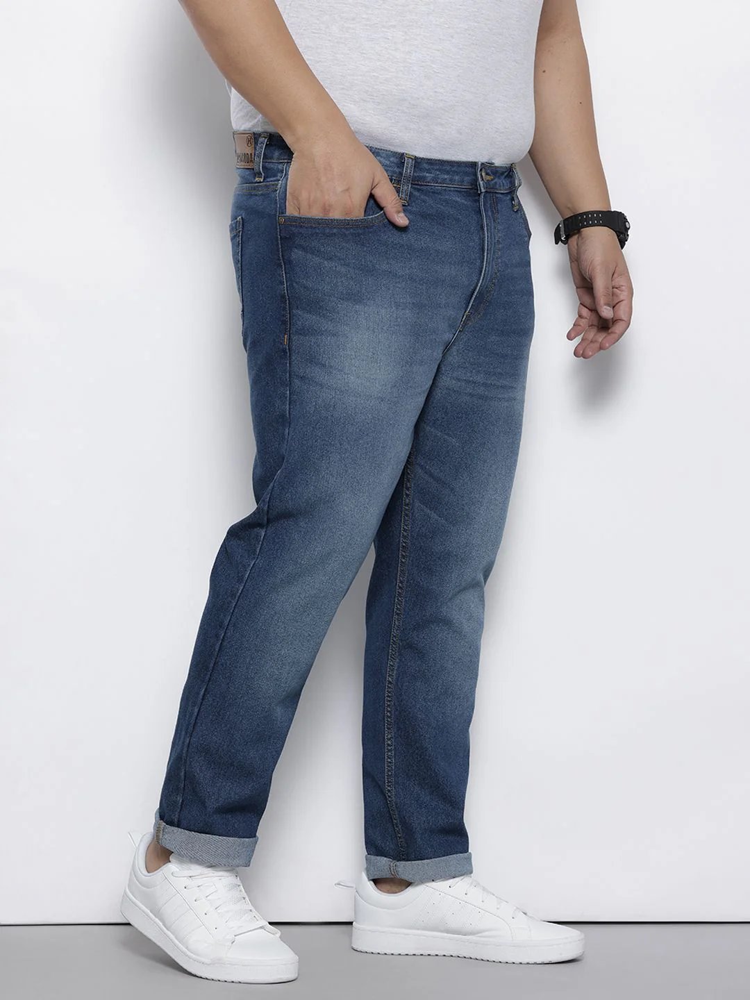 Men's Blue Slim Fit Casual Jeans - Image 3