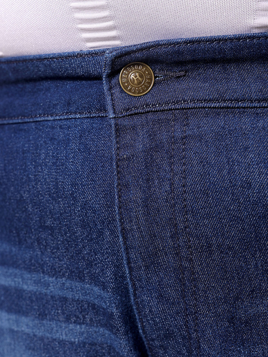 Men's Blue Straight Fit Solid Stretchable Plus Size Jeans - Image 6