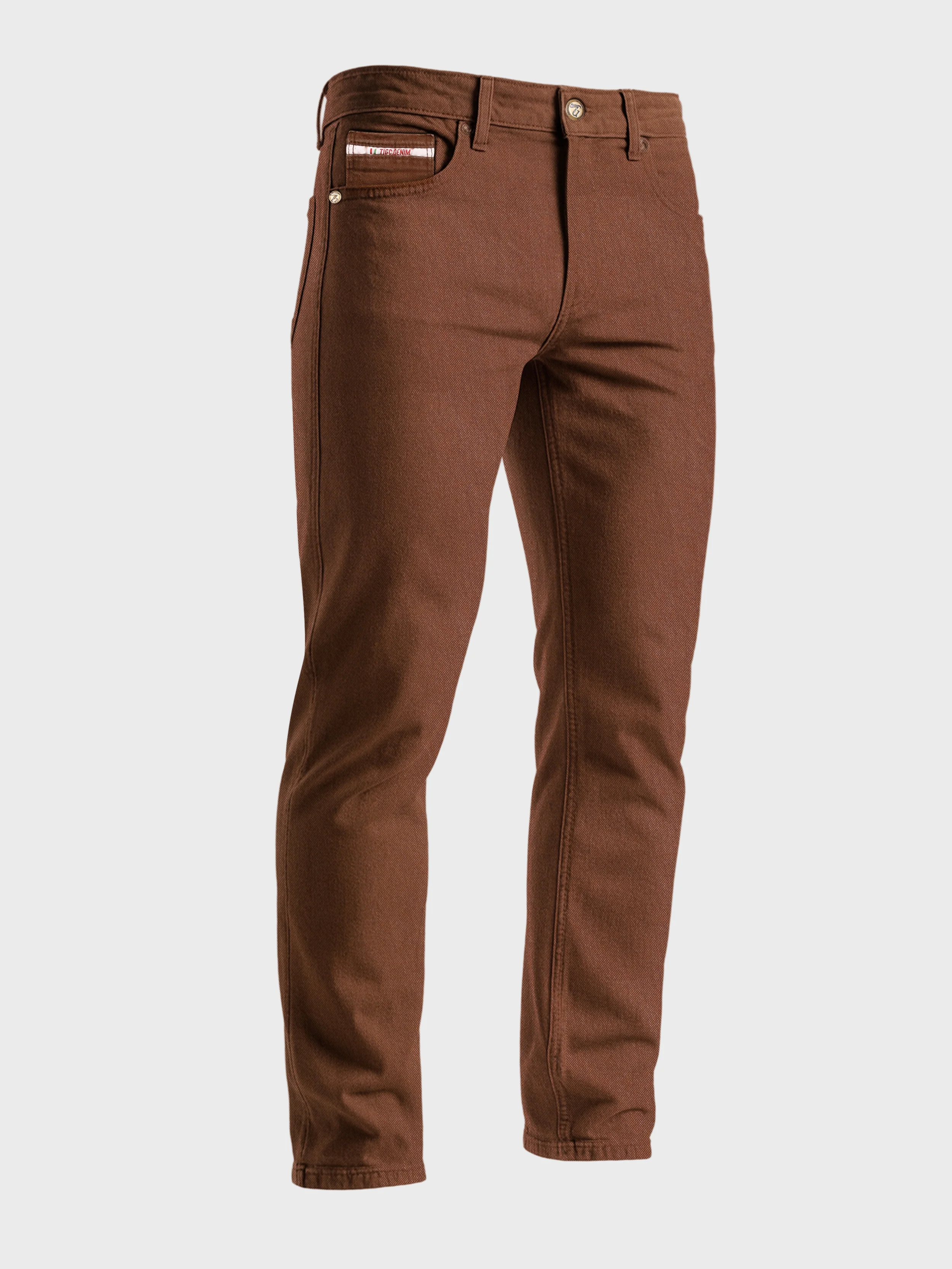 Men's Brown Bootcut Fit Casual Jeans - Image 4