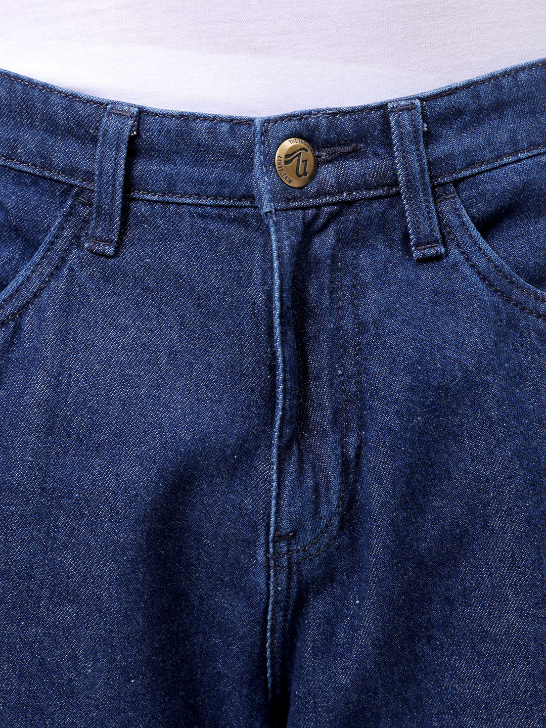 Men's Dark Denim Loose Fit Solid Casual Jeans - Image 6