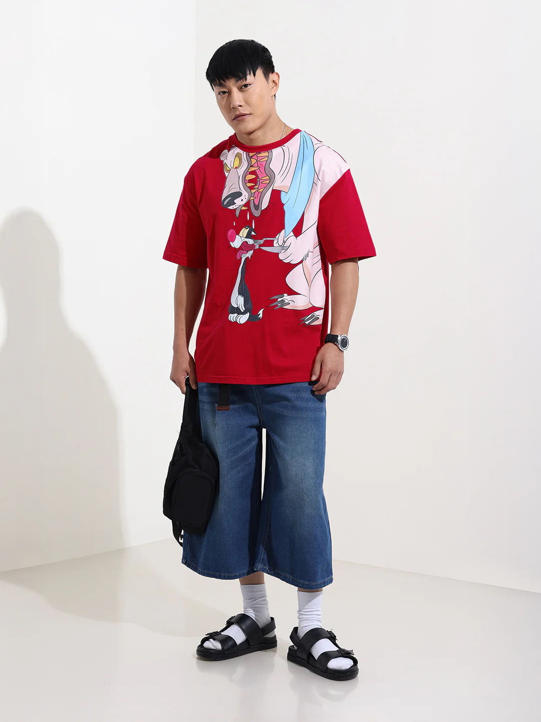 Men's Printed Applique Boxy T-shirt - Image 2