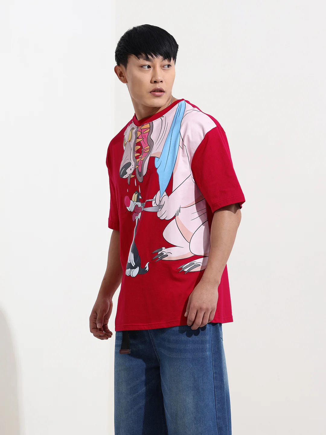 Men's Printed Applique Boxy T-shirt - Image 3