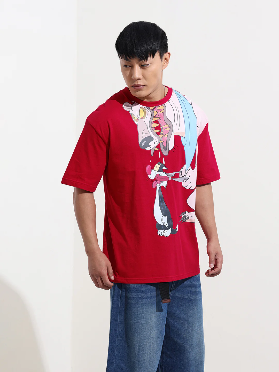 Men's Printed Applique Boxy T-shirt - Image 4