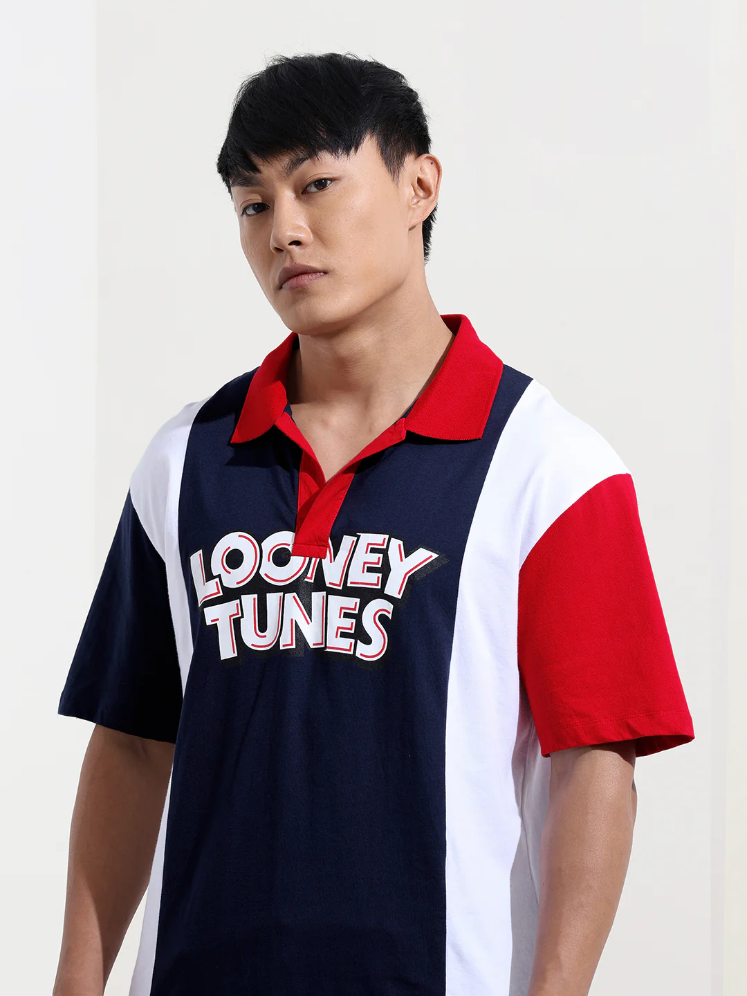 Men's Navy Blue Boxy Fit Bugs Bunny Character Printed T-shirt - Image 5