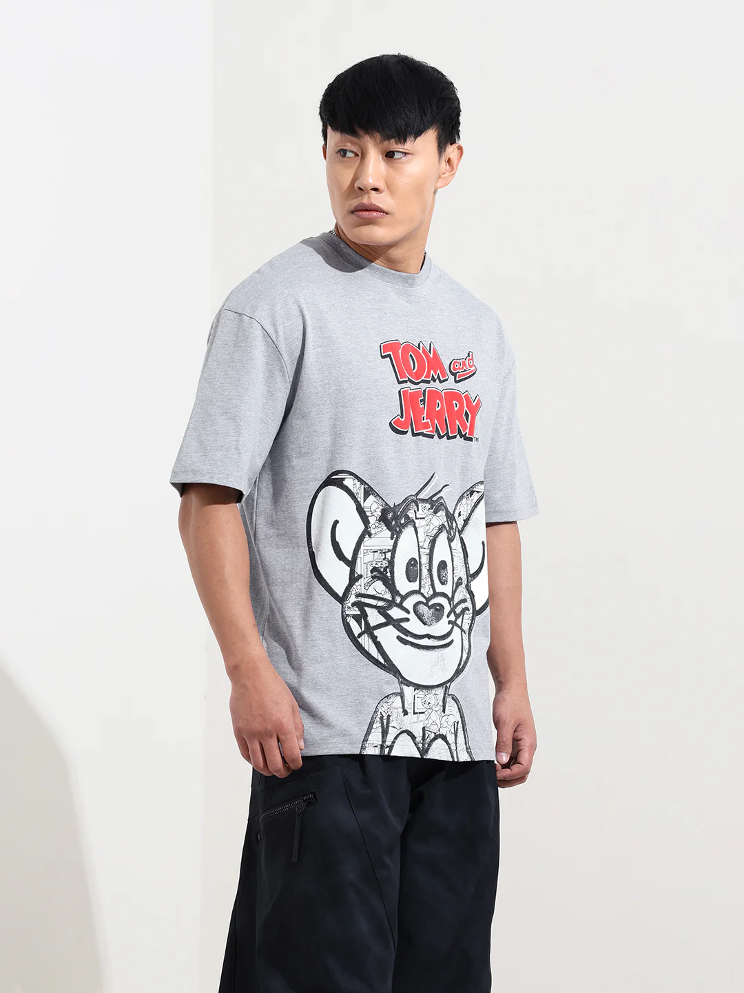 Men's Printed Raw Edge Boxy T-shirt - Image 4