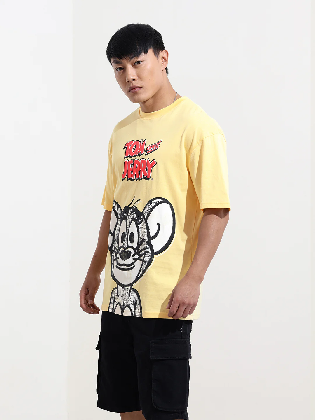 Men's Printed Raw Edge Boxy T-shirt - Image 3