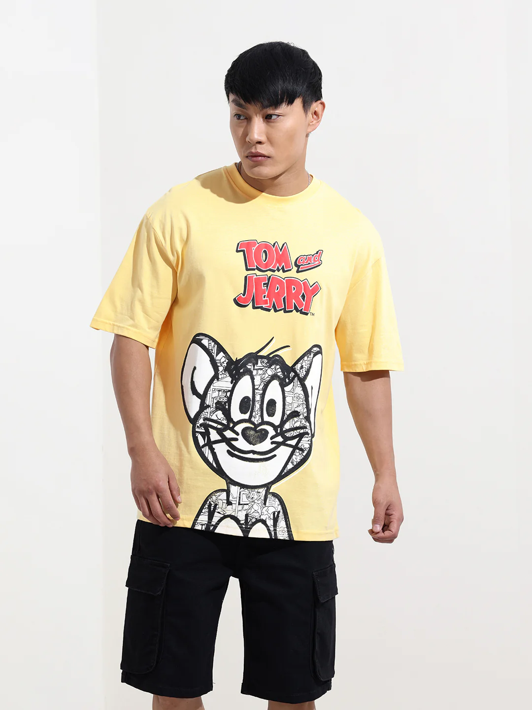 Men's Printed Raw Edge Boxy T-shirt - Image 6