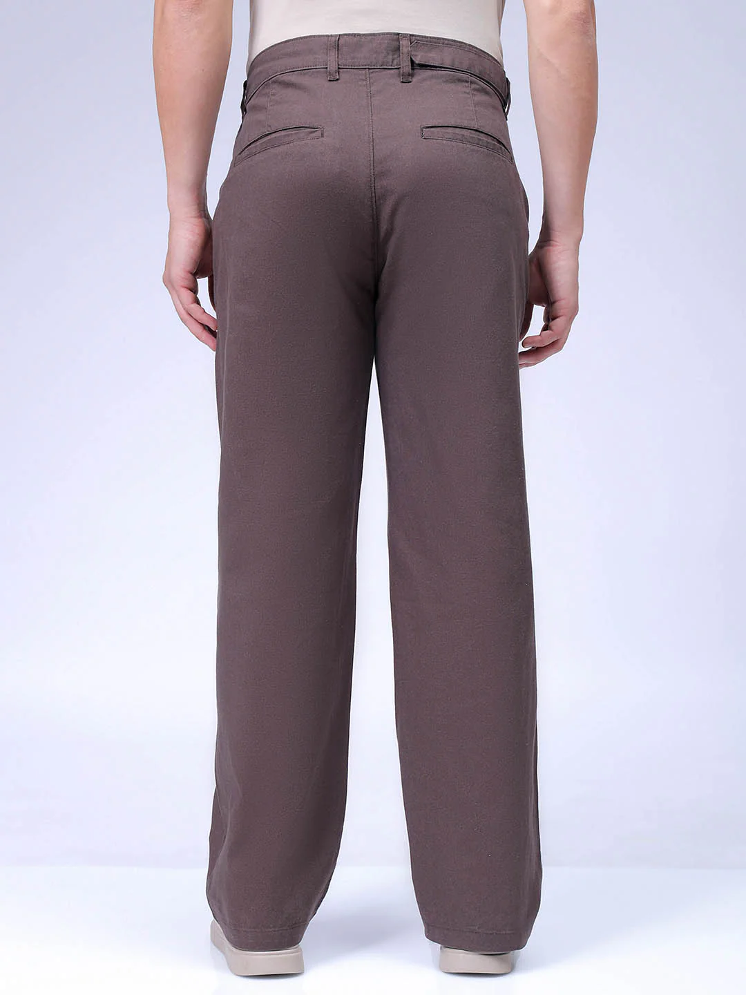 Men's Chocolate Torte Regular Fit Solid Casual Trouser - Image 5