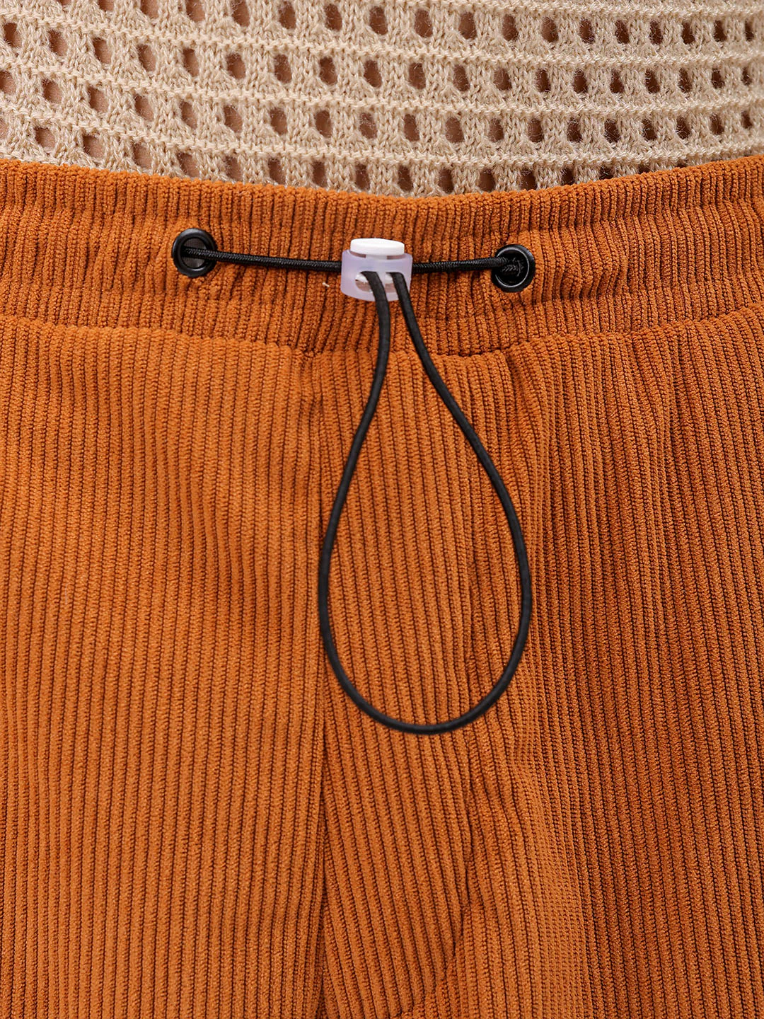 Men's Tan Baggy Fit Textured Athletic  Jogger - Image 6