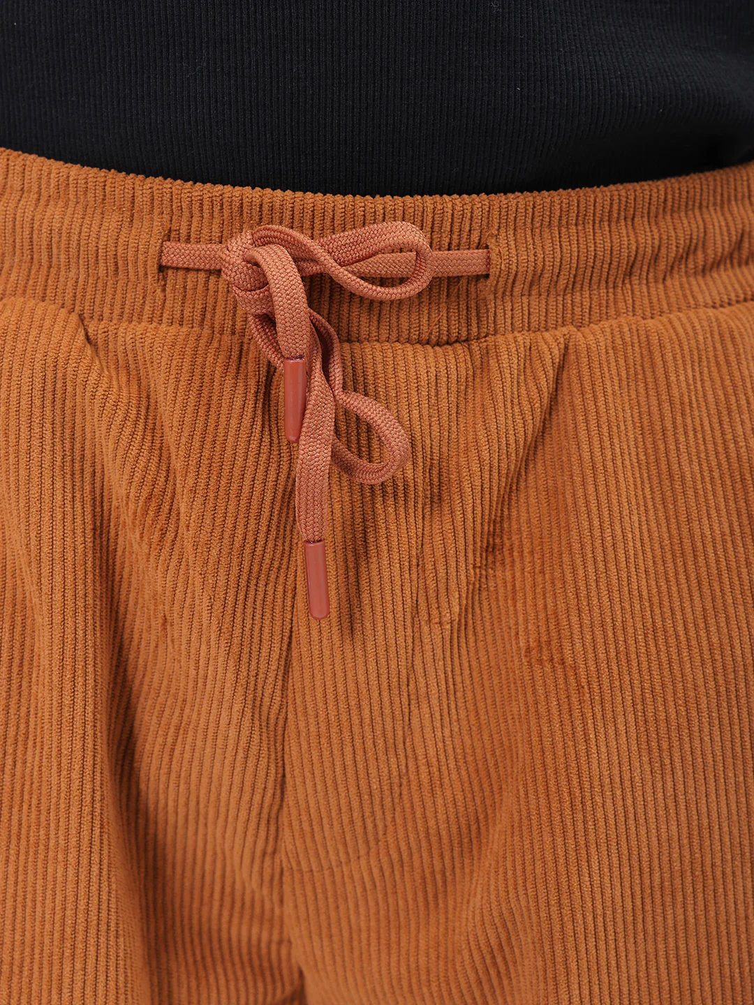 Men's Tan Loose Fit Textured Utility Shorts - Image 6