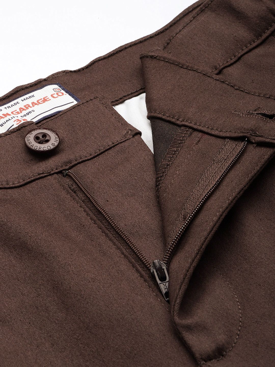 Men's Seal Brown Regular Fit Solid Casual Shorts - Image 5