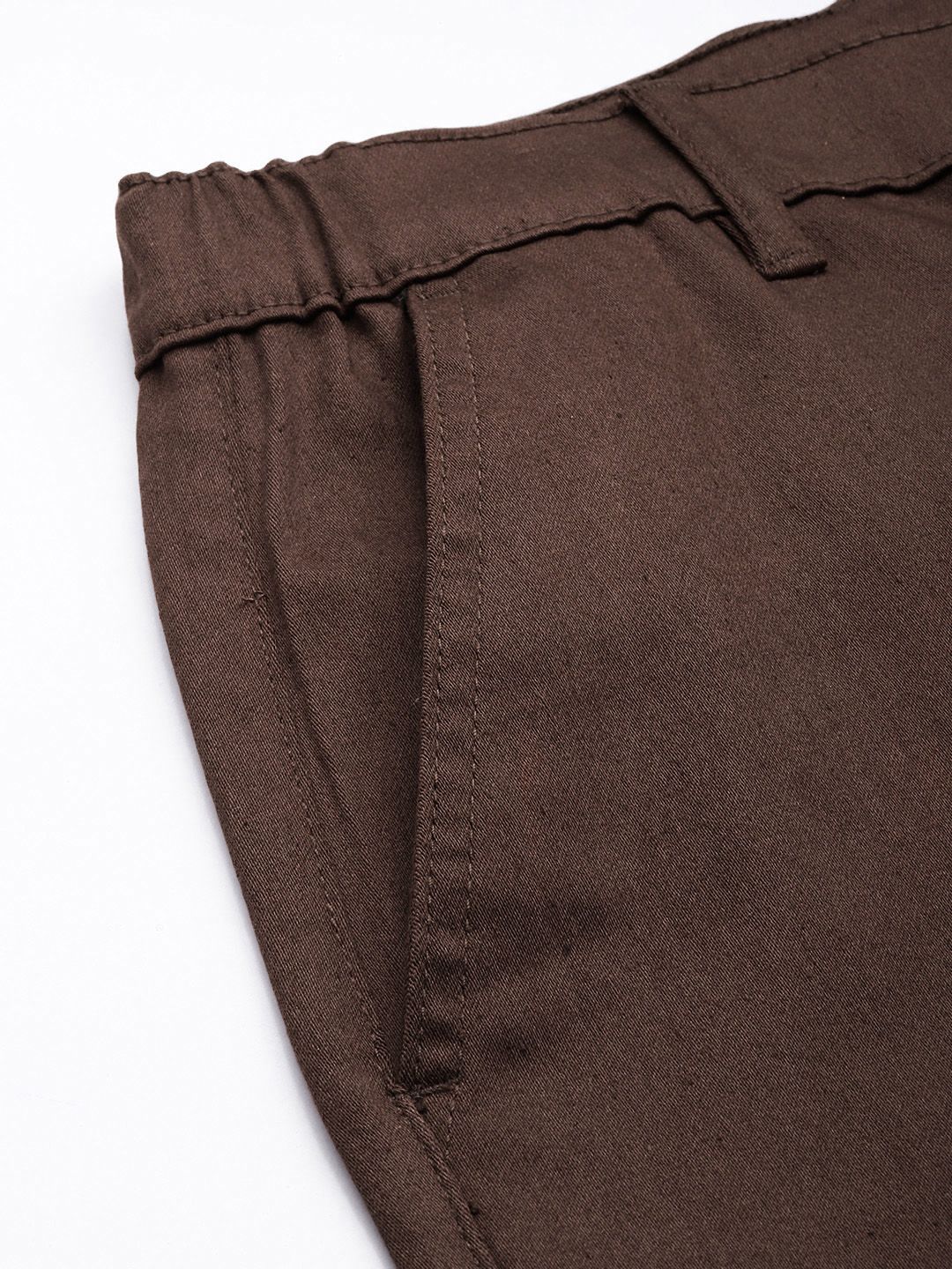 Men's Seal Brown Regular Fit Solid Casual Shorts - Image 6