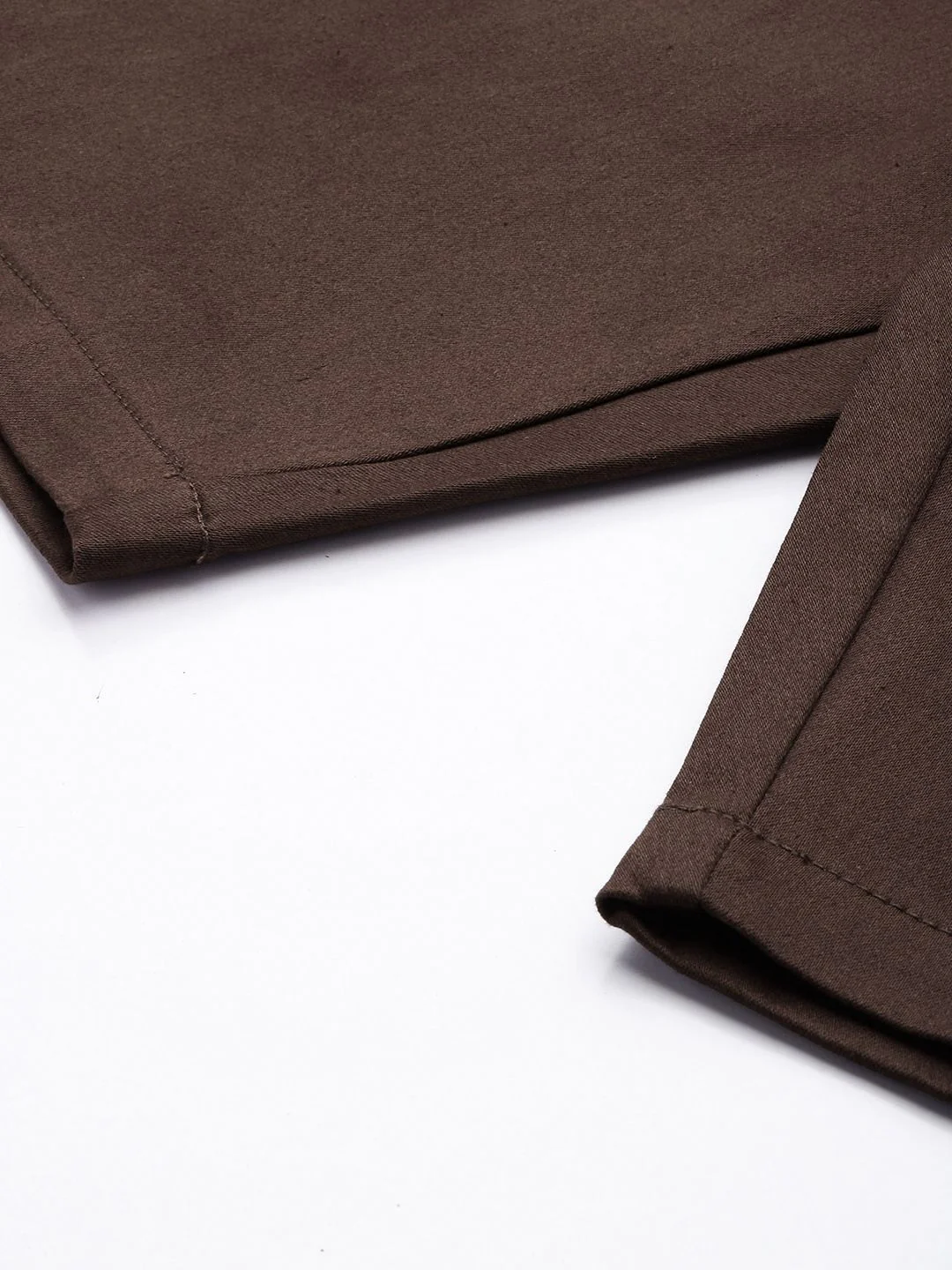 Men's Seal Brown Regular Fit Solid Casual Shorts - Image 7