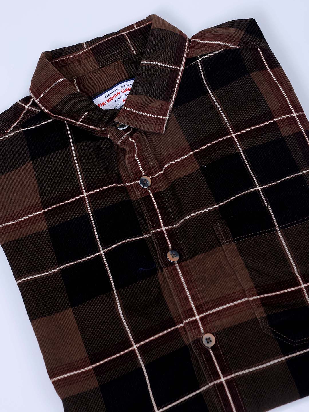 Men's Brown Regular Fit Solid Casual Shirt - Image 7