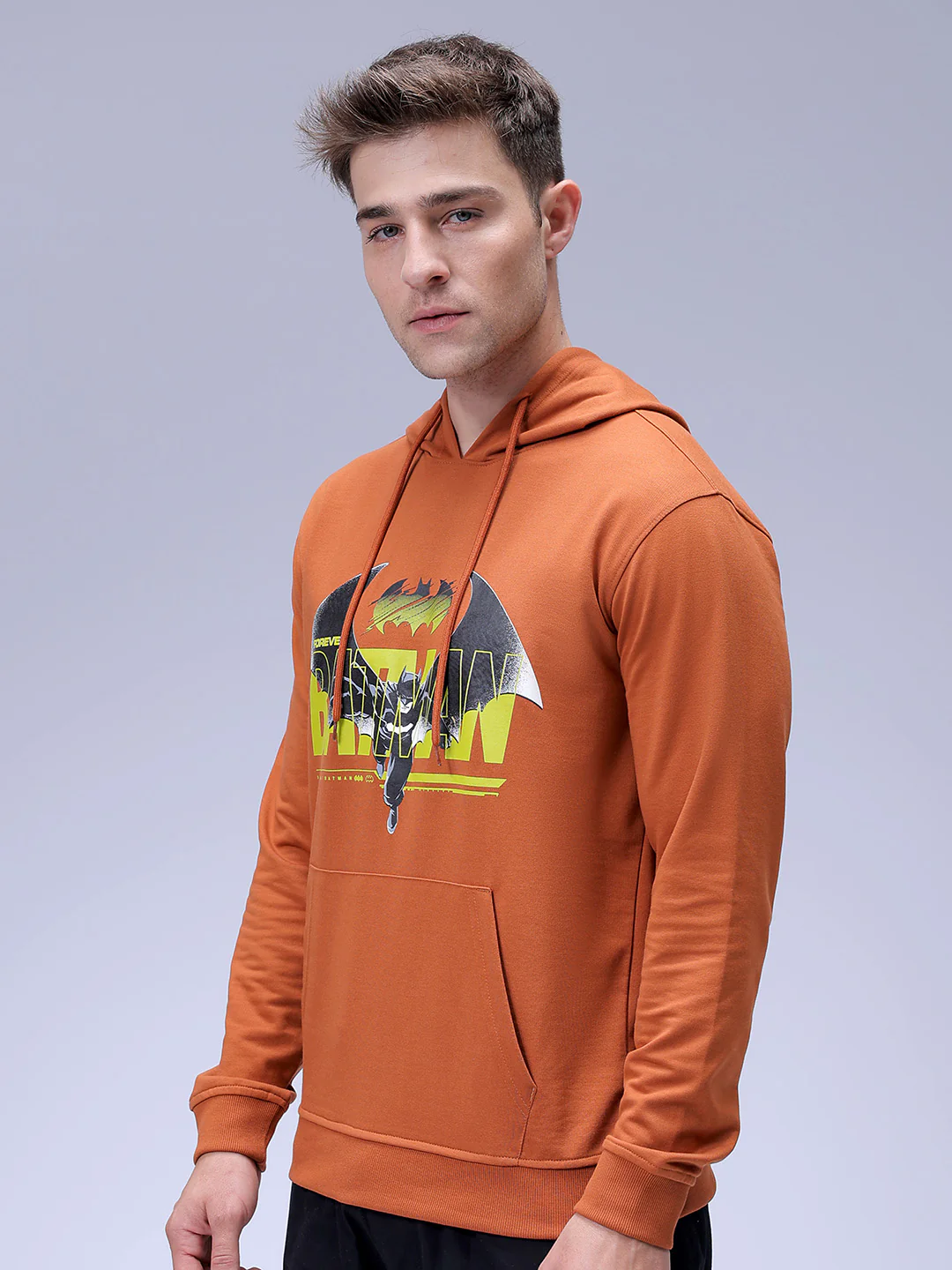 Men's Brown Regular Fit Character Batman Printed Sweatshirt - Image 2