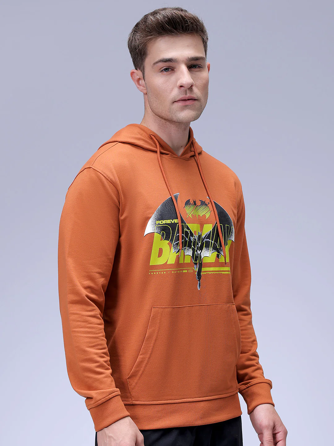 Men's Brown Regular Fit Character Batman Printed Sweatshirt - Image 3