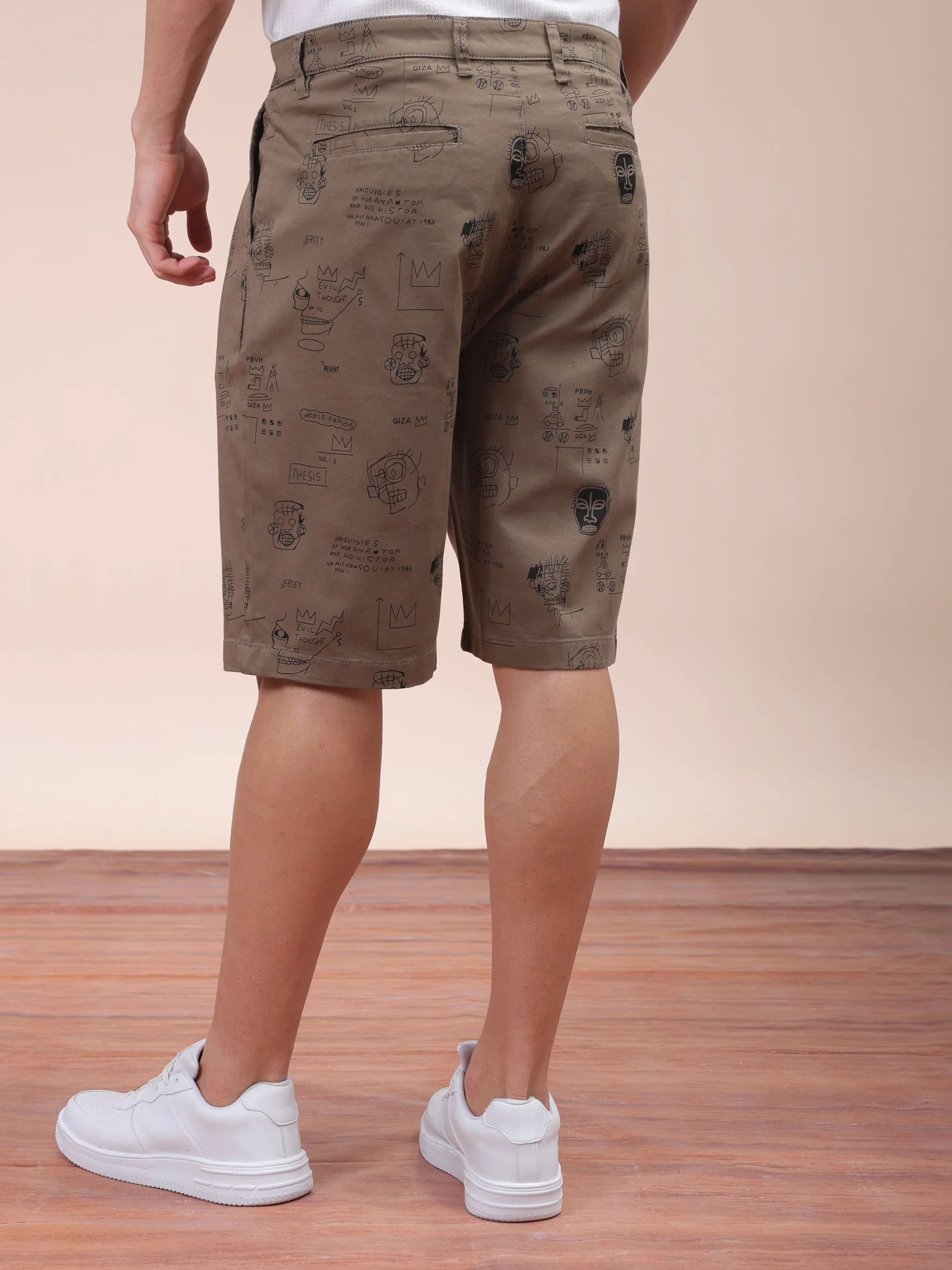 Men's Brindle Relaxed Fit Printed Casual Shorts - Image 5