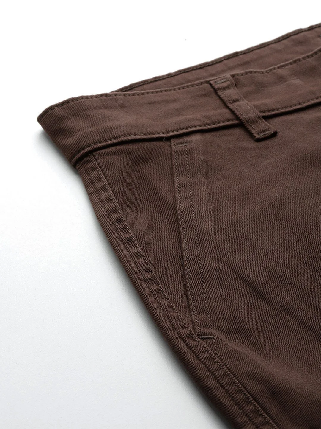 Men's Brown Relaxed Fit Solid Utility Cargo - Image 6