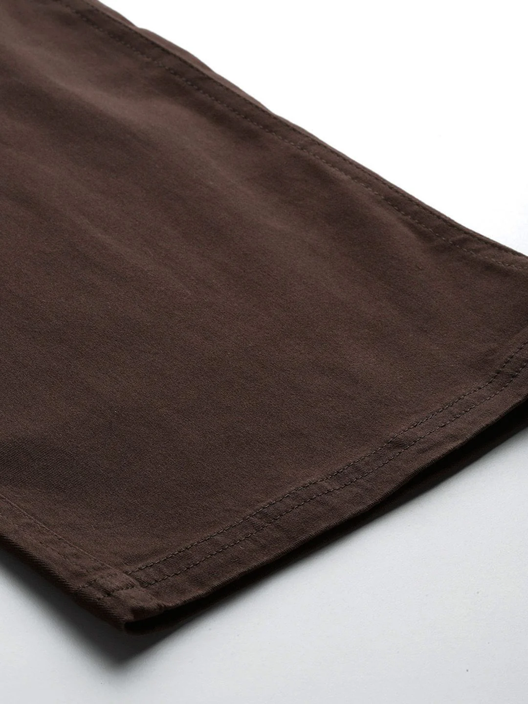 Men's Brown Relaxed Fit Solid Utility Cargo - Image 7
