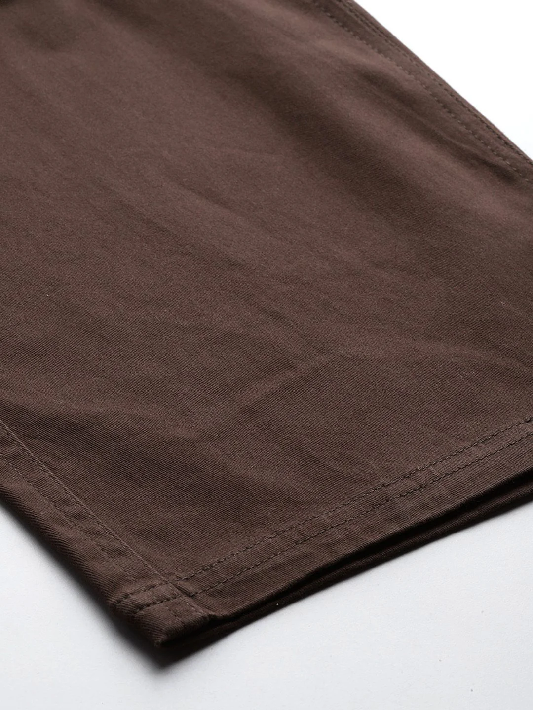 Men's Brown Relaxed Fit Solid Utility Cargo - Image 7
