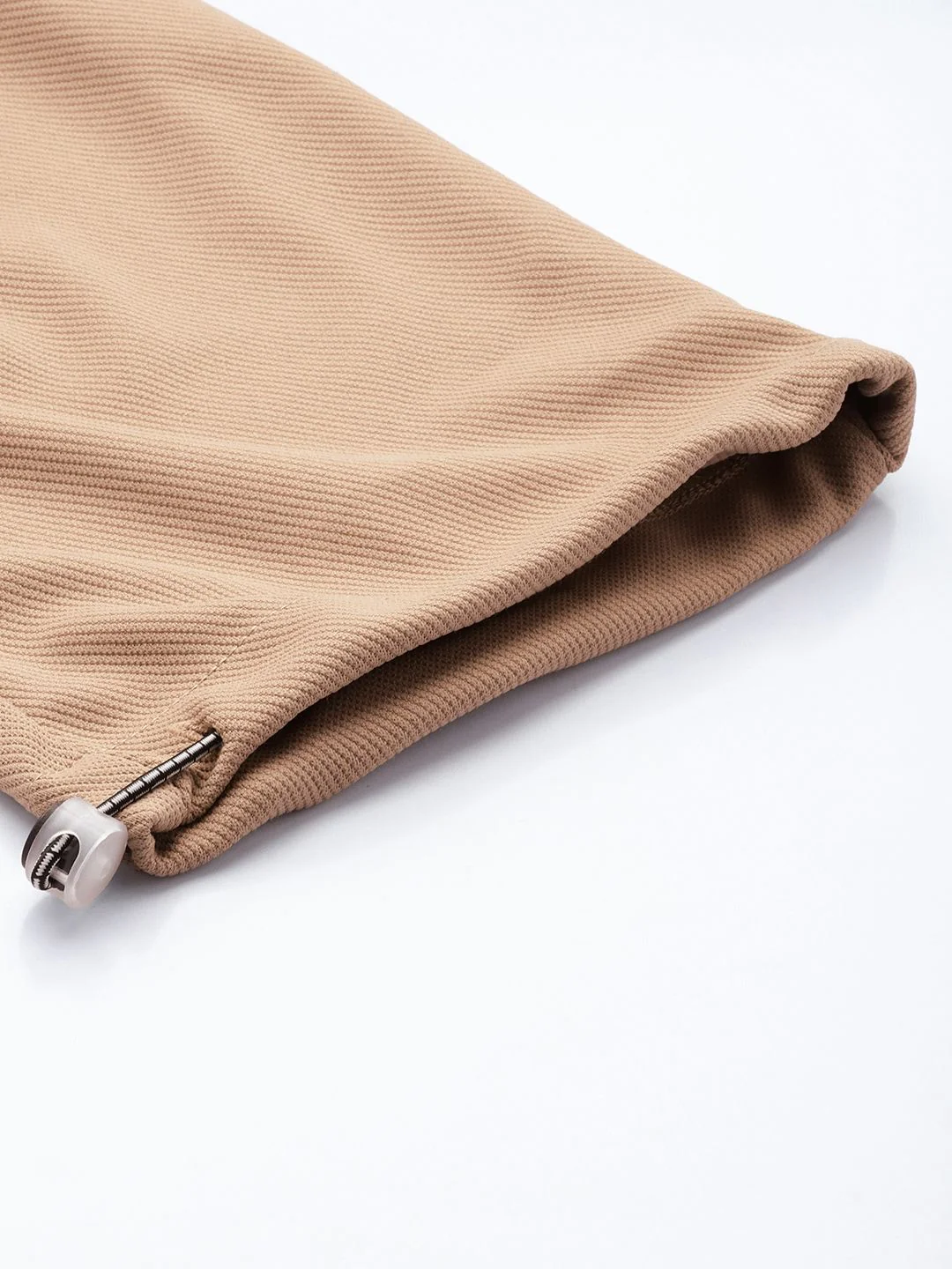 Men's Tan Relaxed Fit Textured Street Wear Jogger - Image 7