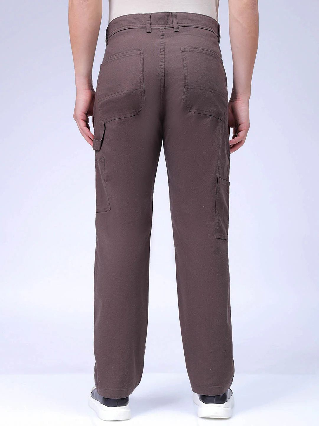 Men's Chocolate Torte Relaxed Fit Solid Casual Trouser - Image 5